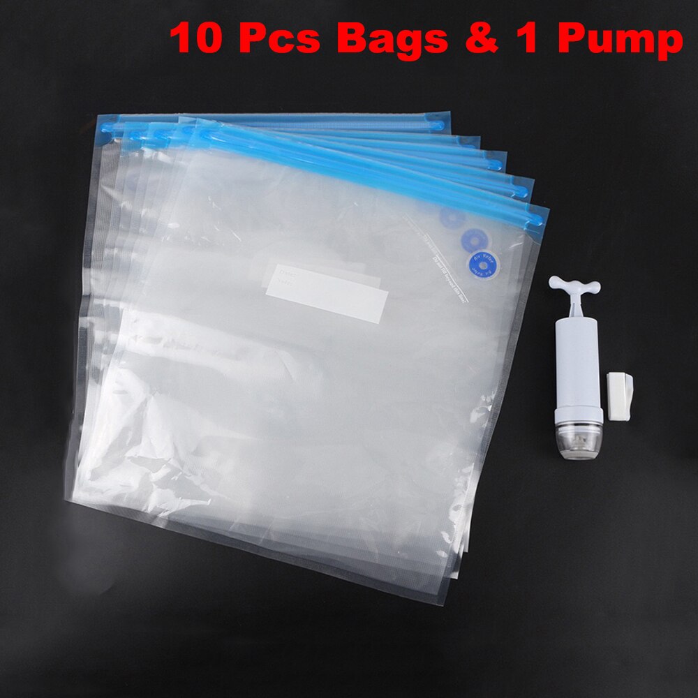 Filament Opslag Filament Droger Bewaring Vochtigheid Slip Vacuumsealing Zakken Voor 3D Afdrukken 3D Printer Filament Tas: 10 Bags and 1 Pump