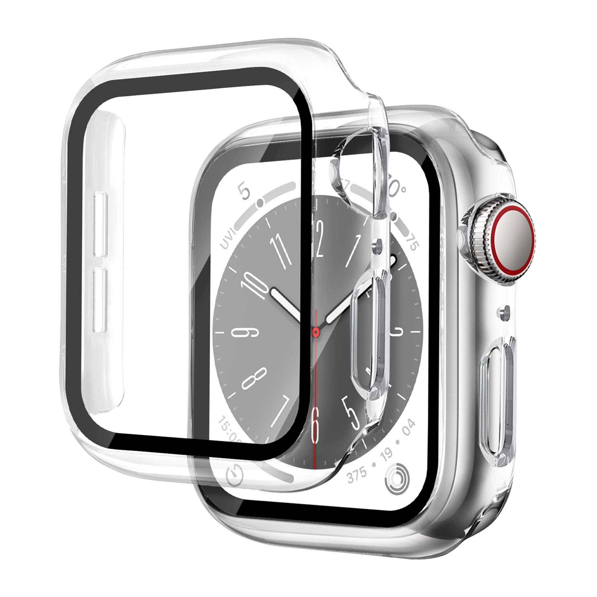 Glas + Cover Voor Apple Horloge case 46mm 44mm 40mm 45mm 41mm 42mm 38mm Screen Protector iwatch serie 10 9 8 7 6 5 3 SE Accessoires