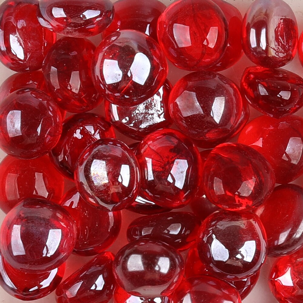 200g/ 65 pcs 13-18mm small Transparent Glass gems Glass drops Glass Nuggets Glass beads DIY craft mosaic red blue white black: XR52a