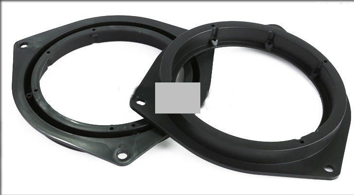 Adaptateur de tapis de haut-parleur stéréo pour porte avant et arrière, fiches de montage à fil, plaques de support, anneau d&#39;espacement 6.5 pouces pour toyota rav4 –: 09-18 2pcs mat