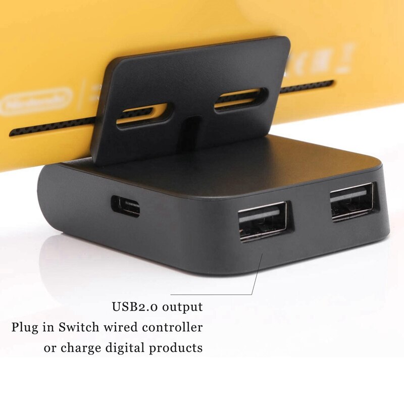 Charging Dock for Nintendo Switch Lite Mini Portable Charger Station for Nintendo Switch with USB HUB