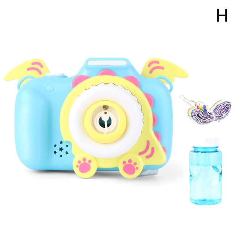 Cartoon Camera Bubble Blazen Speelgoed Voor Kids Volautomatische Licht Zomer Elektrische Zeep Speelgoed Outdoor Machine Bubble Muziek Chi l1J5: H