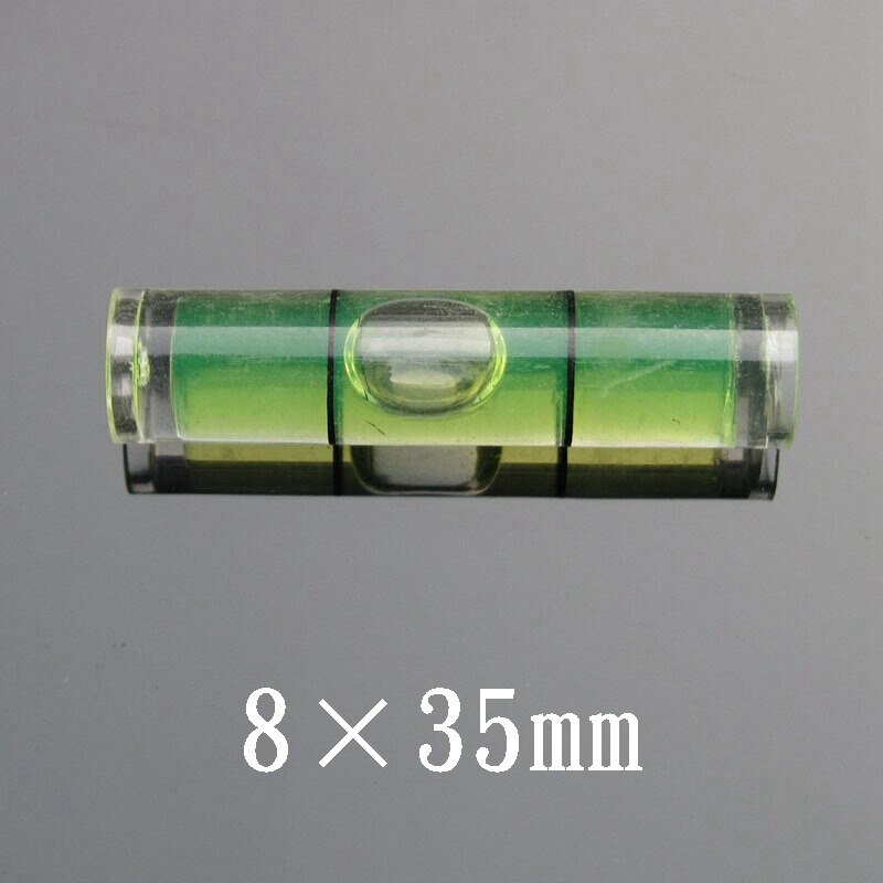 HACCURY Spirit level bubble plastic bubble level Tubular vials Red Bule Green Color 8*35mm 9.5*40mm 1pcs: 8x35 Green