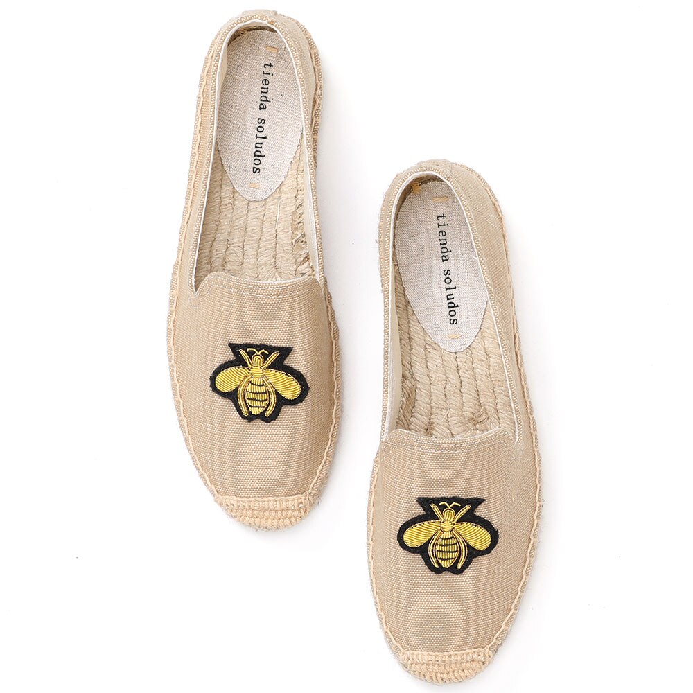 Tienda Soludos Espadrilles Meisje Mode Schoenen Vrouw Limited Zapatillas Mujer Sapatos Creepers Flats Dames Crystal: Khaki / 10