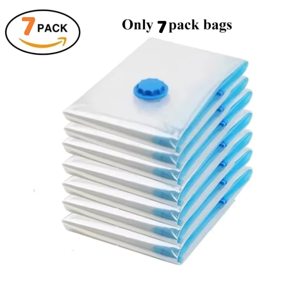 Bolsas de almacenamiento al vacío, organizador de guardarropa, bolsa sellada al vacío, bolsas de ahorro de espacio para ropa, almohada, ropa de cama, manta, almacenador de embalaje: M / YELLOW