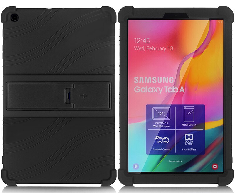 Case for Samsung Galaxy Tab A 10.1 SM-T510 SM-T515 Tablet Case Stand Cover for Samsung Galaxy Tab A 10.1 Funda Capa Case: Black