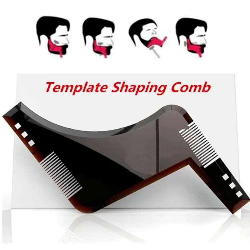 Beard template shaper beard modeling mold sideburns beard trimming contour tool men's care comb