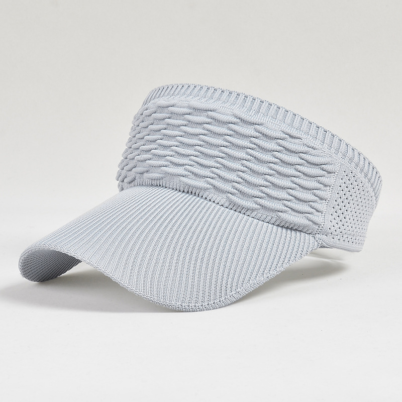 1pc Women Anti-UV Sun Hats Breathable Adjustable Empty Top Visor Caps for Tennis Golf Running Travel Beach Sport Outdoor Hat: GRAY