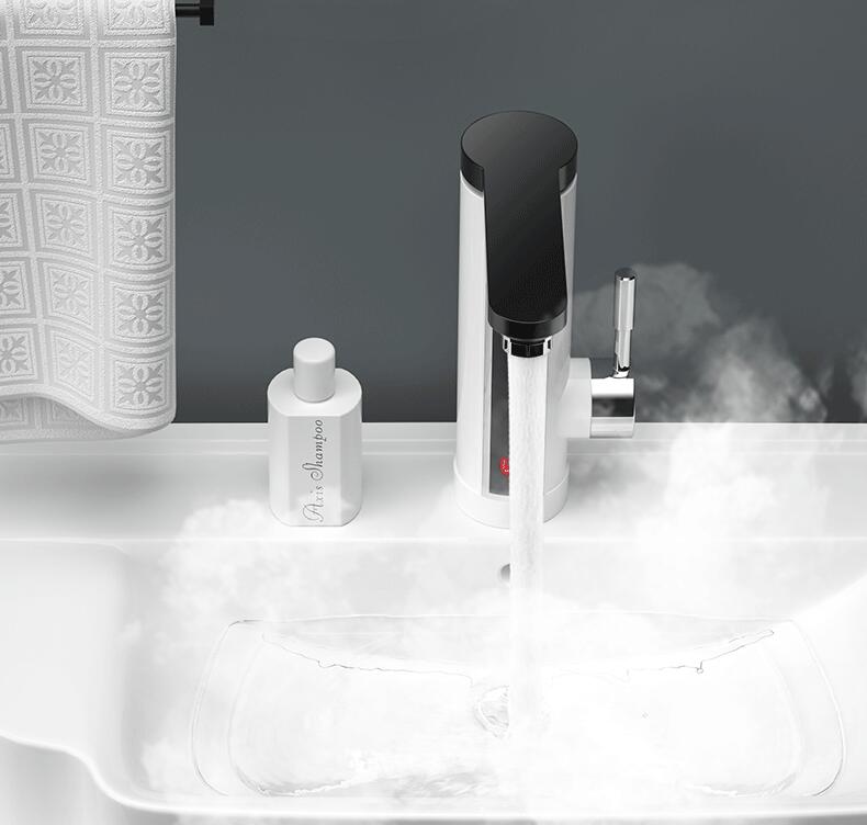 3300W Electric Instant Water Heater Faucet Tap LED Ambient Light Temperature Display Bathroom Kitchen Instant Heating Tap