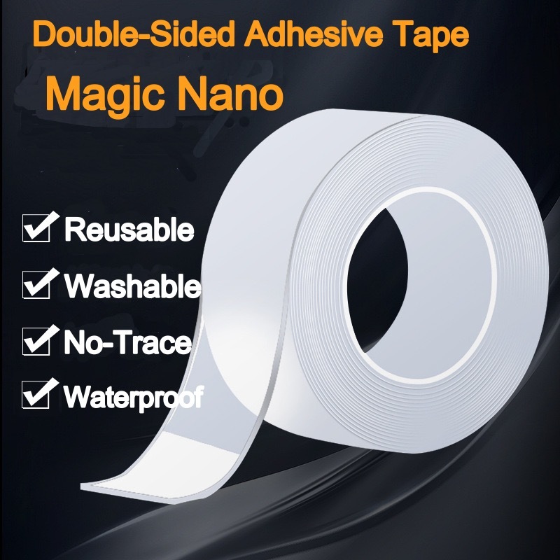 Nano Tape Super Strong Double-Sided Adhesive Tape Transparent Reusable Waterproof Tapes Heat Resistance Bathroom Home Decoration
