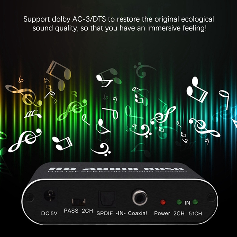 FULL-AC-3DTS Decoder 5.1-Channel For DOLBY Decoding Of The Spdif Input Of The 5.1-Channel Digital Audio Converter