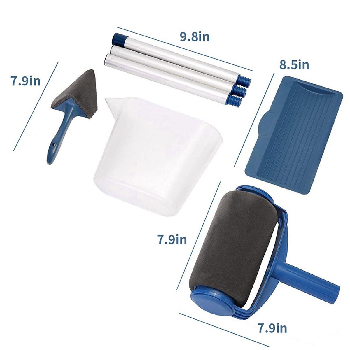 5/6 Pcs Wall Decorate Painting Roller Brush Set Paint Runners Brush Kit Multifunctional House Paint Rollers Runners Pro Tool Set