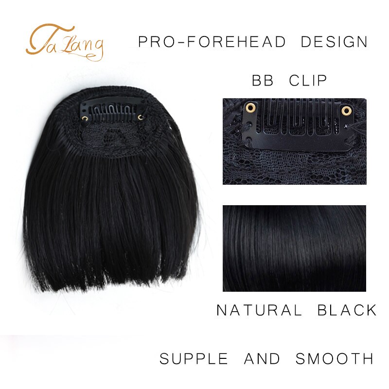TALANG Women's short bangs top hair extension hair accessories natural and seamless breathable synthetic hair