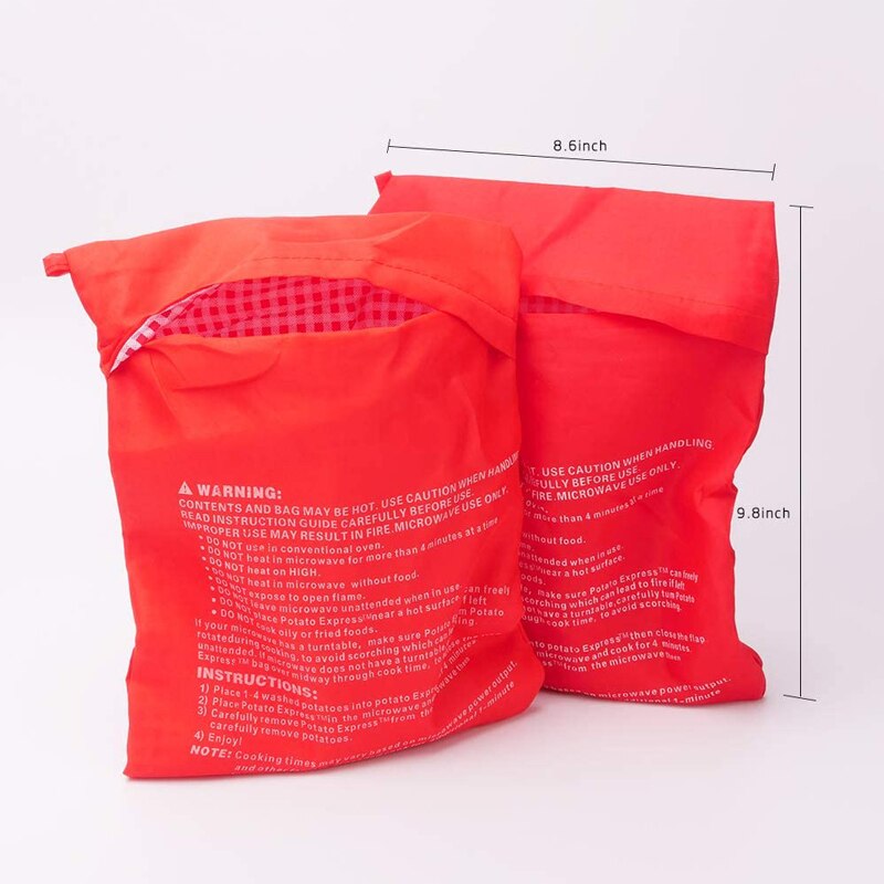 Keuken Magnetron Bakken Aardappel Bag Herbruikbare Magnetron Fornuis Bag Quick Snelle Gebakken Pouch Potato Bag Wasbare Stof Cooker Bag
