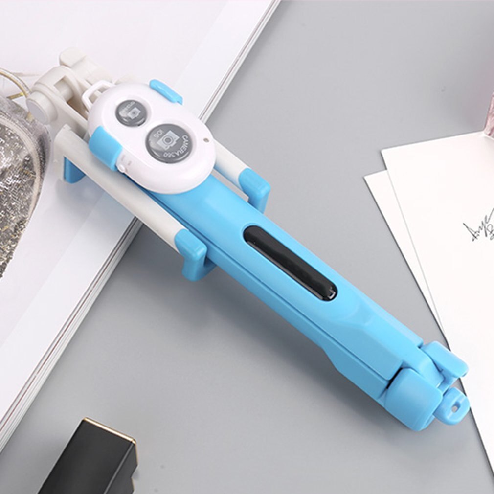 3 in 1 trådløs bluetooth selfie-stick til iphone / android / huawei foldbar håndholdt monopod lukker fjernbetjening udvidelig mini stativ