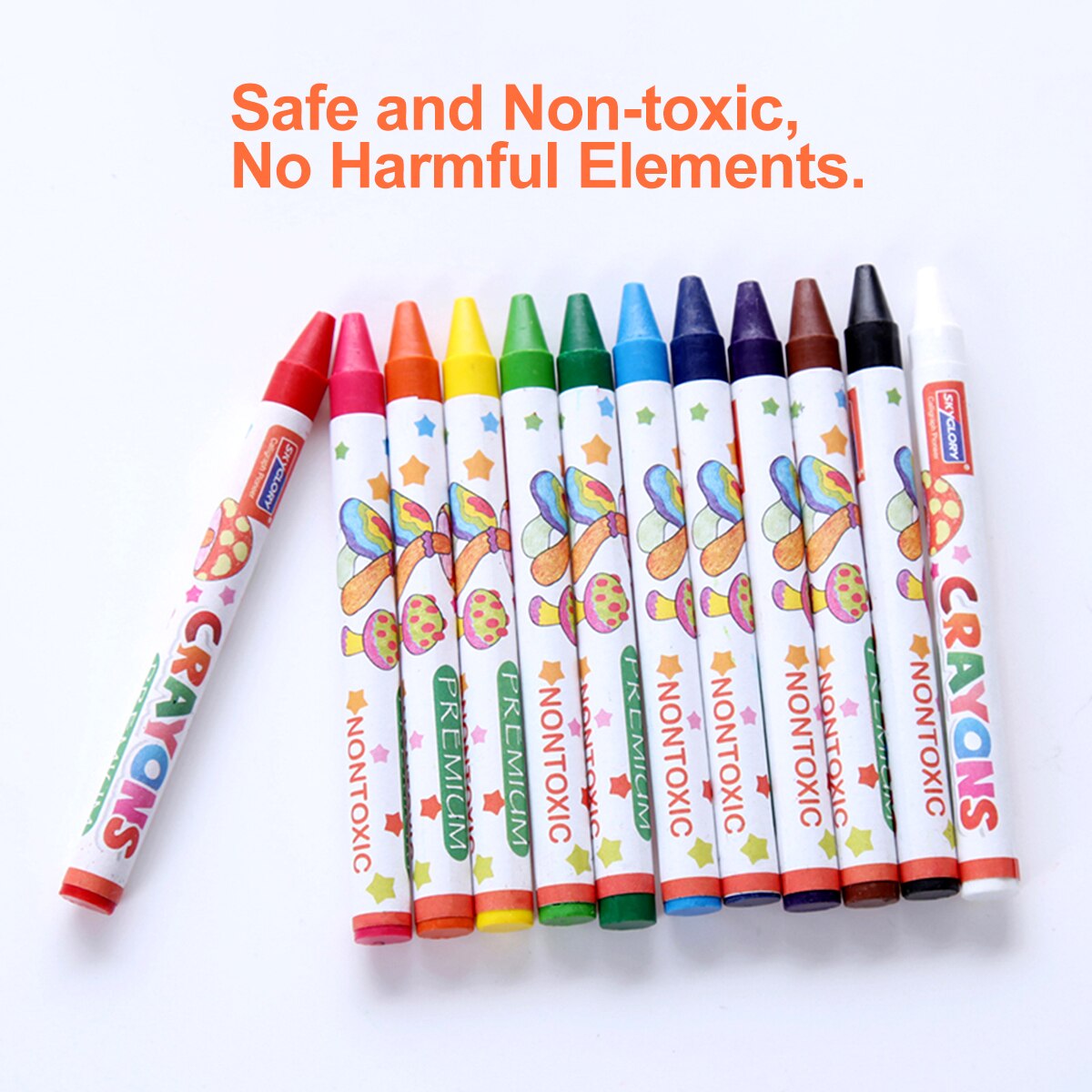 Juego de 8 ceras de colores para colorear, crayones no tóxicos, suministros de arte Pastel de aceite para niños, estudiantes, adultos, pintura de dibujo, papelería