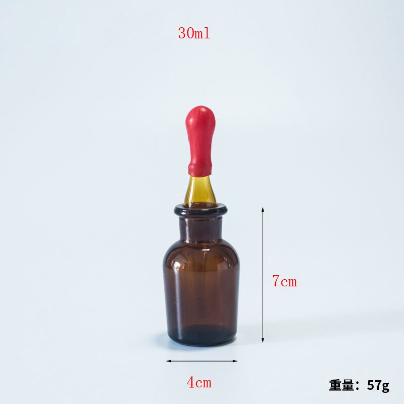 Transparent Glass Dropper,Brown Glass Bottle with Dripper,Chemical Equipment,30/60/125 Ml,Perfume Essential Oil Bottle