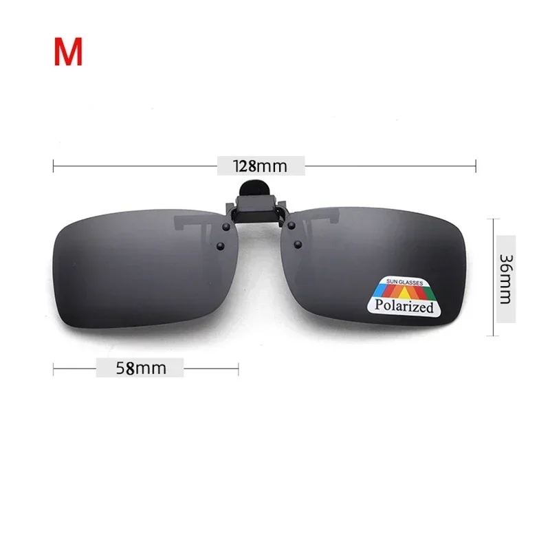 4 Color Grey Lenses Polarized Sunglasses Clip On Flip Up UV 380 Driving Fishing Night Vision Glasses Clips