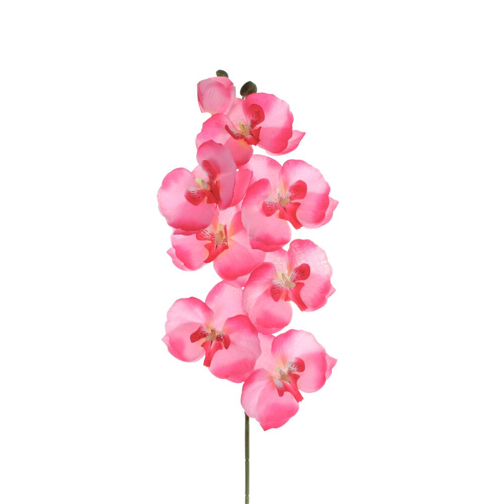 Bouquet d'orchidées artificielles, fleurs DIY, fleurs artificielles orchidées papillon, fleurs de Phalaenopsis, pour mariage, décoration pour la maison, 1 pièce: Pink
