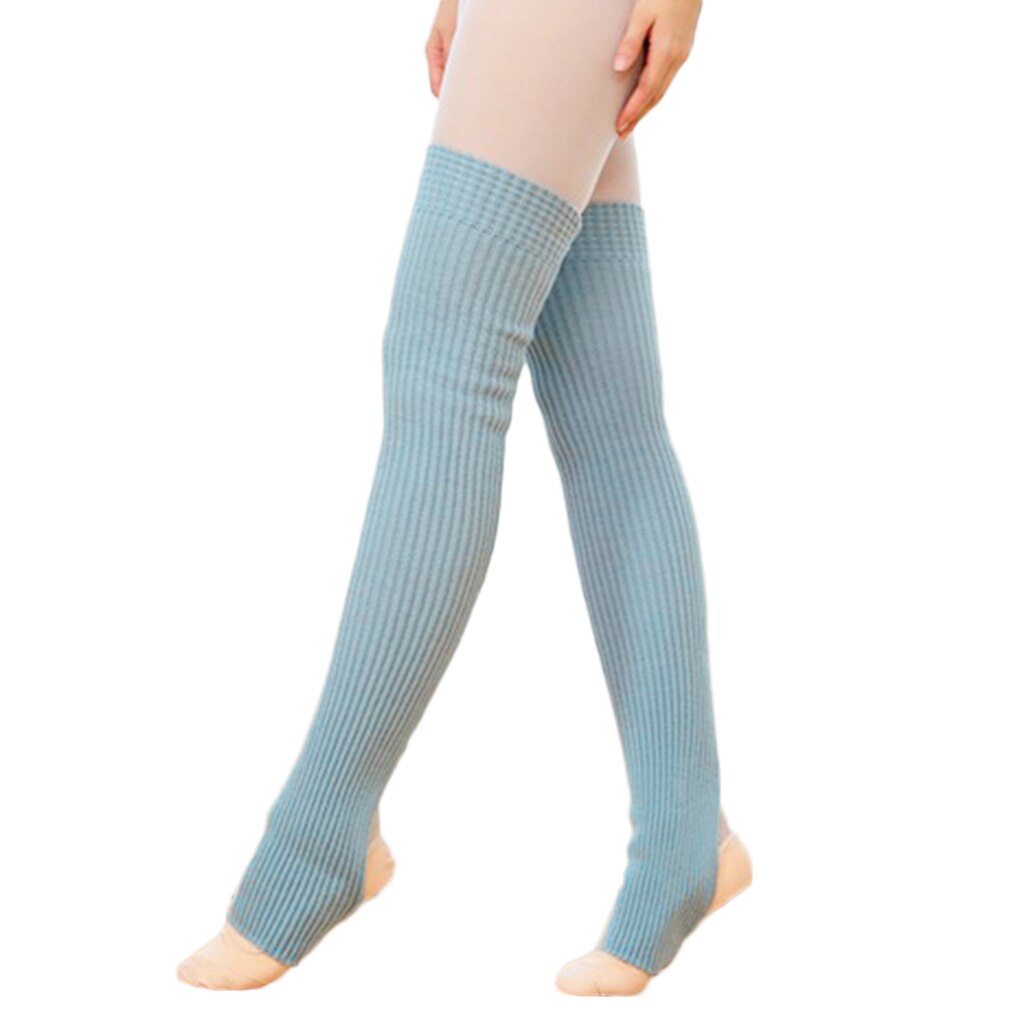 1 par kvinder piger benvarmere sokker lange fodløse sokker vinter efterår dans yoga balletstrømper: Nr. .6