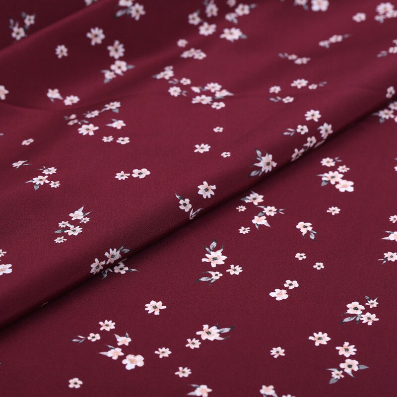 Silke beklædningsgenstand stof håndværk gør-det-selv systof 16 mumi digitaltrykt silke crepe de chine blomstermotiver