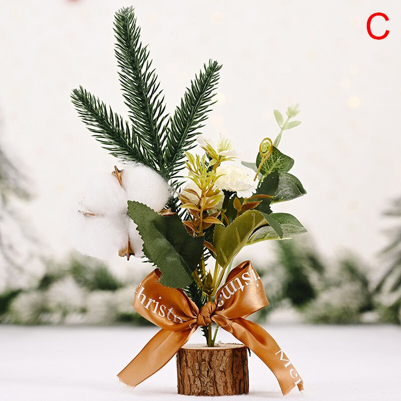 Mini Kerstboom Grenen Bloem Art Diy Kerst Decoraties Voor Huis Xmas Ornament Kerst Jaar Decoraties: C