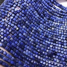 Sapphire losse kralen blauw vierkant facet 4-4.5mm natuur voor maken sieraden ketting 14inch FPPJ