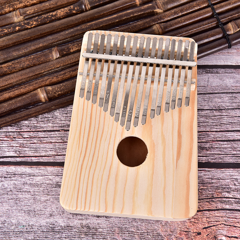 Træ musikinstrumenter 17 nøgle kalimba afrikansk solid fyr mahogni finger finger klaver sanza mbira calimba lege med guitar