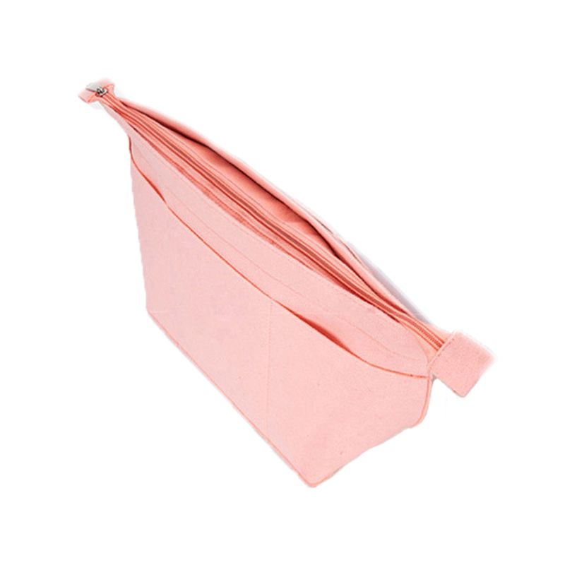 Sac à insérer en feutre adapté au sac à main Longchamp, sac de doublure en tissu feutré, sac de maquillage, Support de voyage, organisateur de sac à main Portable: S / Rose