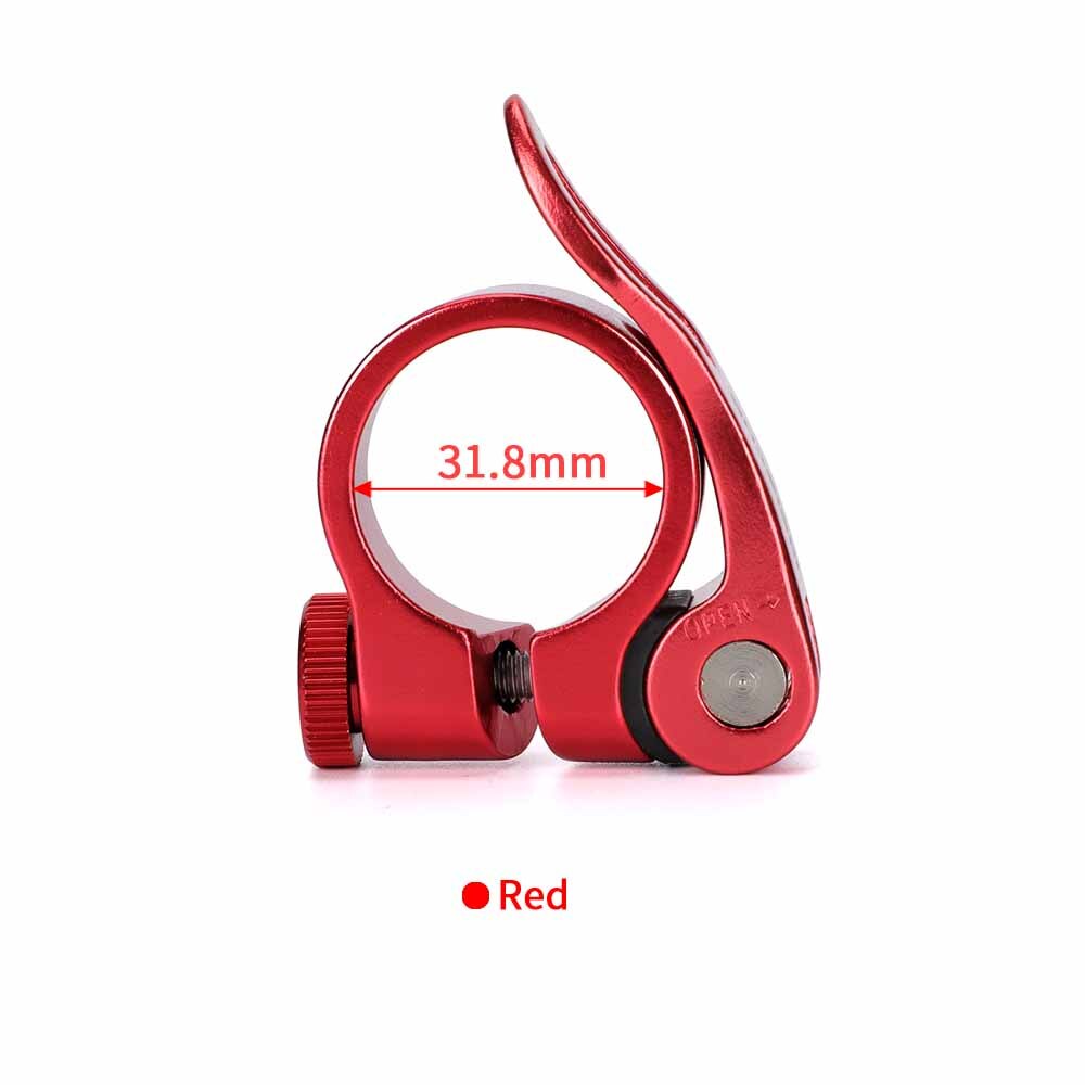 Ouo Quick Release Zadelpenklem Aluminium Fiets Zadel Klem 31 8 Mtb 27.2 Zadelpen Sluiting Onderdelen Voor Fiets: 31.8mm red clamp