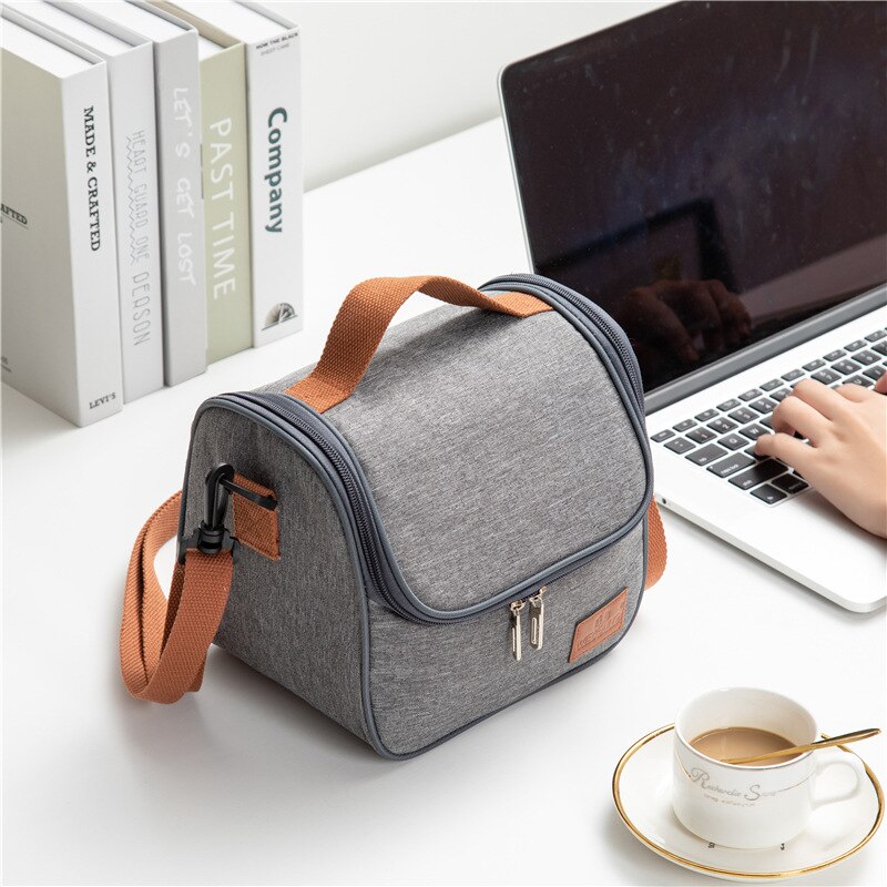 Korean Version of Portable Insulation Bag Work Meal Bolsa Aluminum Foil Thickened Lunch Lunch Bag Fresh-keeping Picnic Sac A Dos