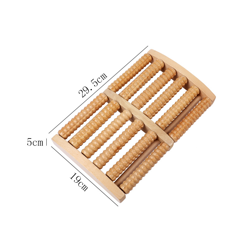 Wooden Foot Massager Roller Acupressure Relax Massage Pain Stress Relief Shiatsu Roller Feet Care Massager foot spa: MULTI