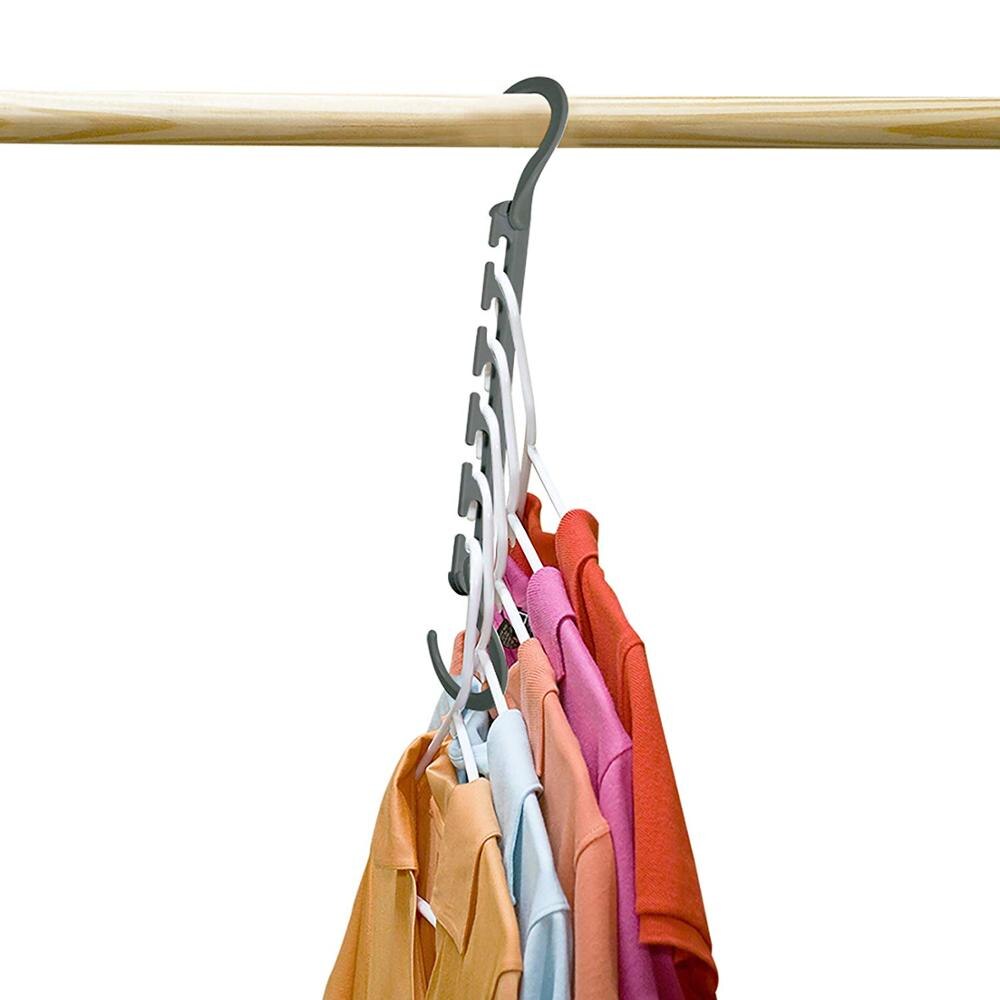 6Pcs Multi-functional Magic Space Saving Hangers for Clothes Cabinet Kledinghanger Closet Organizer Hanger Kleerhanger VISMOORE