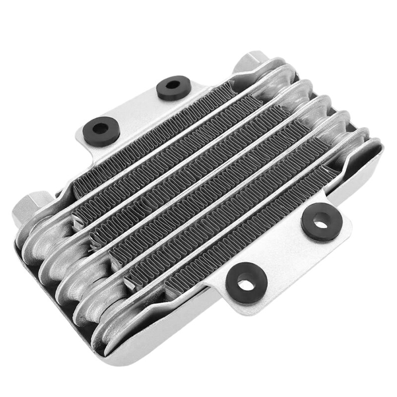Enfriador de aceite de motor para motocicleta radiador de refrigeración 65Ml aluminio plateado para motocicleta 100CC-250CC moto de cross ATV