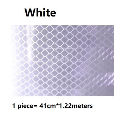 EGP Microprism Engineering Super Reflective Sheeting PET Self-adhesive Road Traffic Sign Material Class II Night Warning Films: White 41cm wide