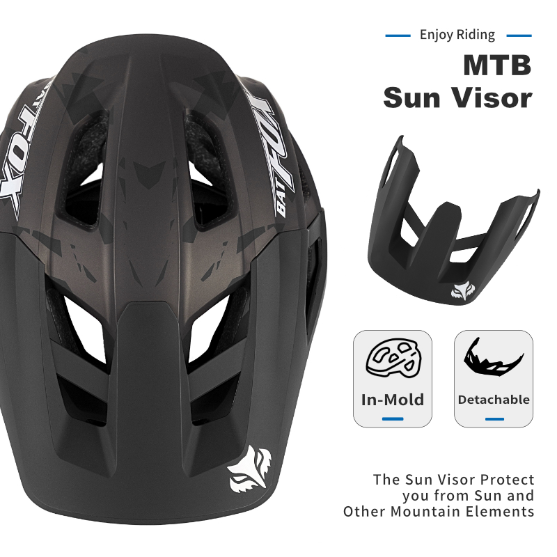 BATFOX casque de cyclisme intégralement moulé VTT visière casque de vélo hommes femmes casco bicicletas hombre vtt casques