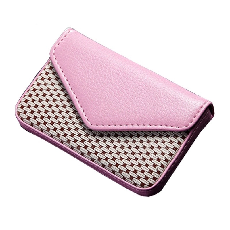 Porte-carte en cuir PU porte-carte d'affaires pour femme banque et crédit porte-carte Rfid portefeuille Auto Documents porte-cartes