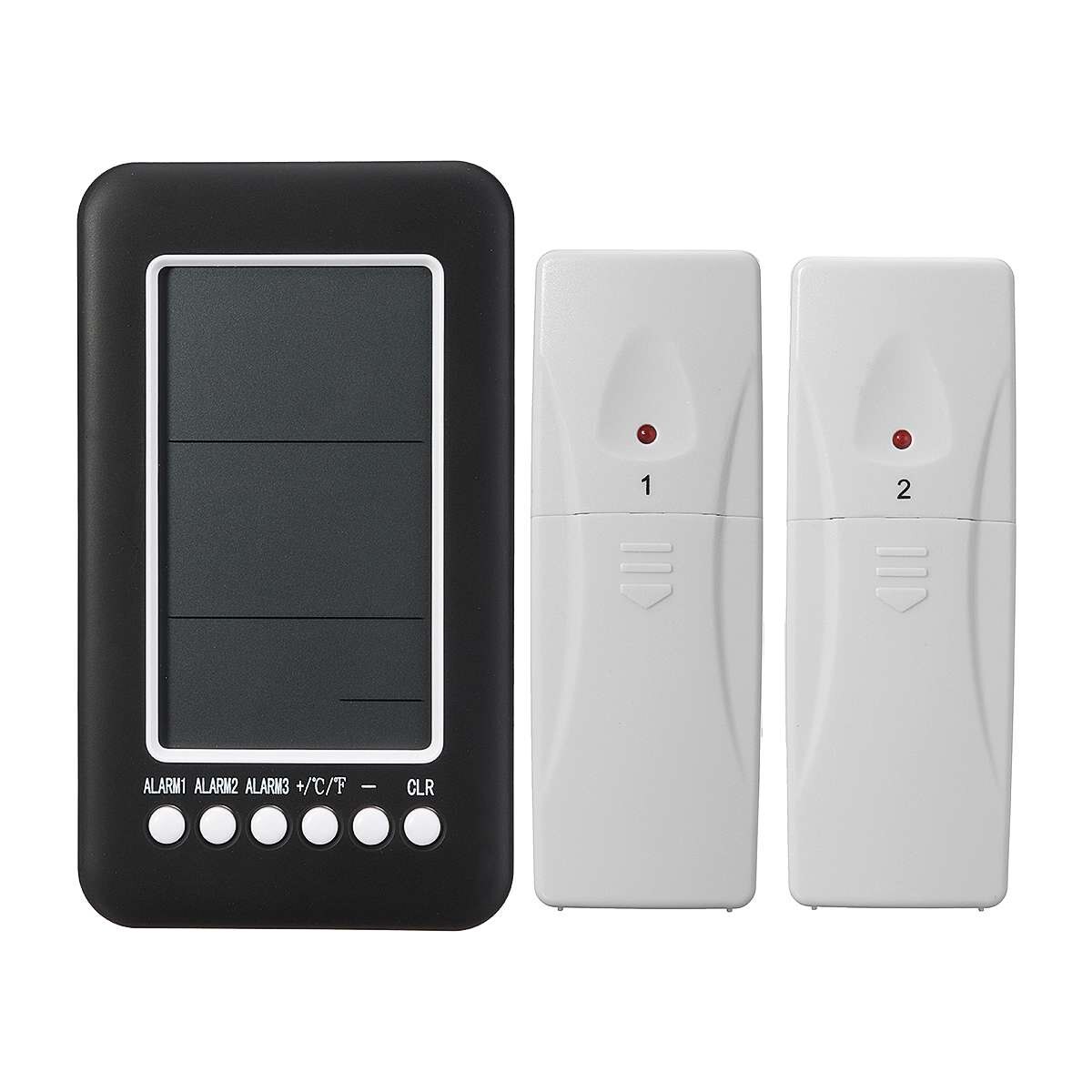 Wireless Weather Station Sensor Alarm Thermometer Digital Indoor Outdoor Thermometers Electronic Refrigerator Thermometer: Black
