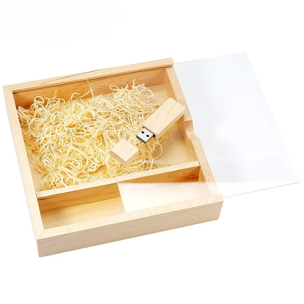 Snelle usb 3.0 flashdrive 128gb fotoalbum houten doos gratis logo op maat fotografie bruiloft jubileum externe