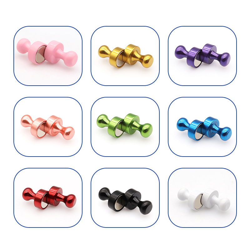 10pcs Super Strong Neodymium Magnetic Pushpins Sucker Thumbtack Durable Steel Magnet Push Pin for Refrigerator Whiteboard