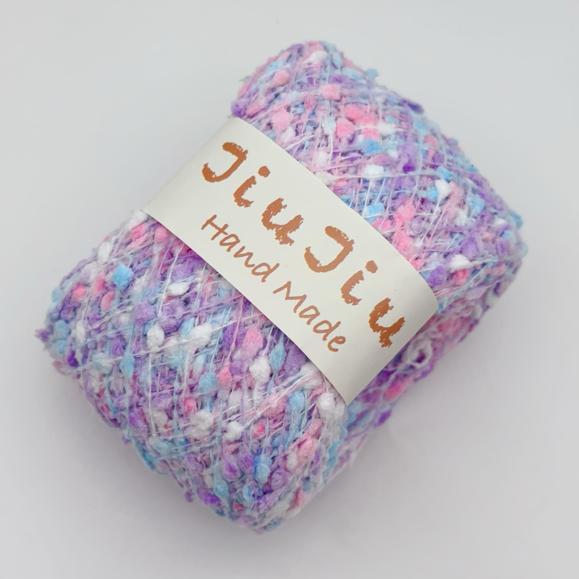 Chrysanthemum Yarn Ball Wool Starry Sky Flower Pattern DIY Hand Woven Coarse Mixed Color Thread Plush Yarn Ball Crochet Hook: Tea Brown