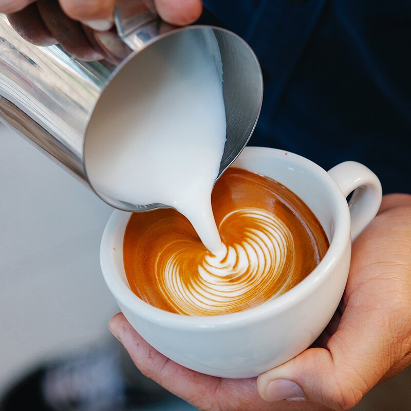 350/600ml maidonvaahdotuskannu kahvi barista maidonvaahdotin kannu ruostumaton teräs espressokeitin höyrytysvaahdotin kuppi kannu