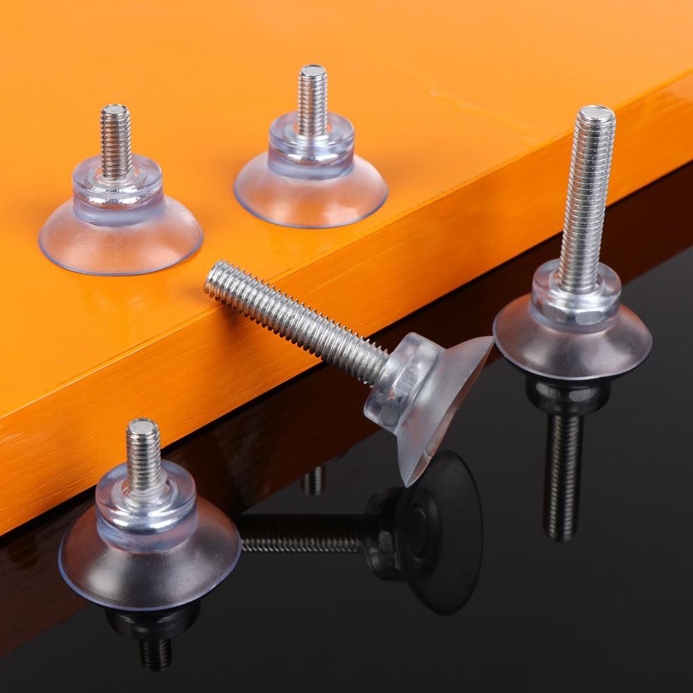 Ganchos de plástico m6/m8, ganchos para mesa de vidro, ventosa forte de sucção, substituições de vidro, transparente, parafuso de armazenamento, ferramenta com 10 peças