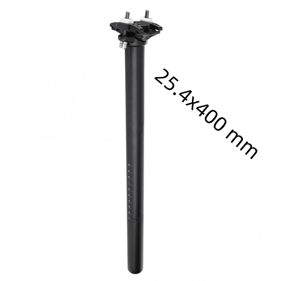 Tija de sillín de bicicleta tubo amortiguador, asiento de bicicleta de montaña y carretera, ángulo ajustable 25,4, 27,2, 28,6, 30,9x31,6mm: 25.4x400 mm