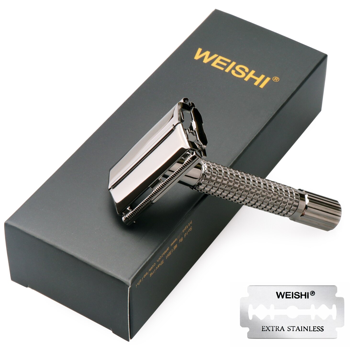 WEISHI Short Handle Classic Twist to Open Double Edge Safety Razor