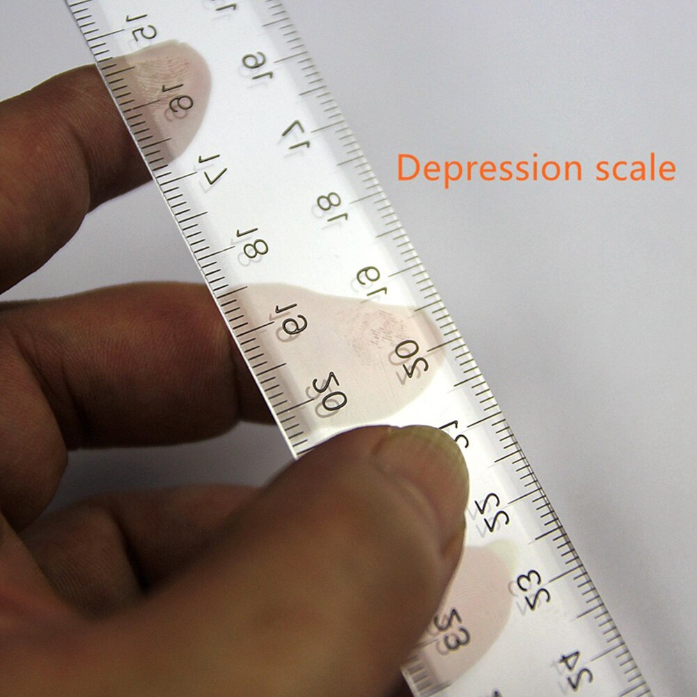 12 Inch 30 cm Junior T-Square Plastic Transparent T-Ruler for Drafting and General Layout Work Drafting Supplies Measuring