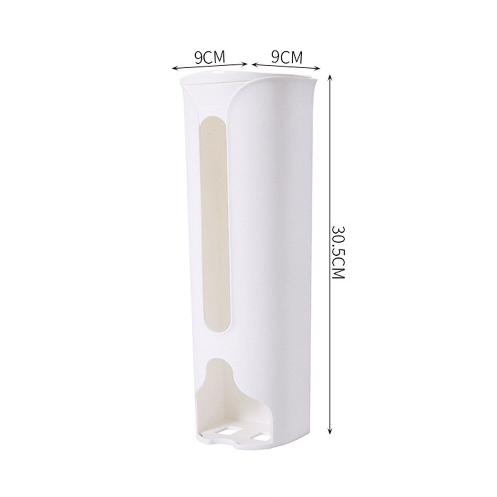 Trash Bag Storage Box Artifact Kitchen Plastic Sack Collector Wall-mounted Removable Convenient Case Household Cleaning Tools: white