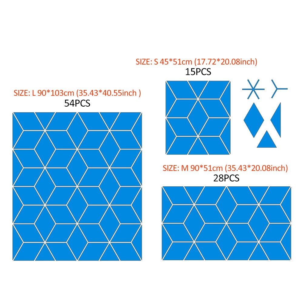 DIY Mirror Wall Sticker Diamonds Triangles Acrylic Mirror Wall Stickers 3D Decorative Sticker Home Bedroom Living Room Decor