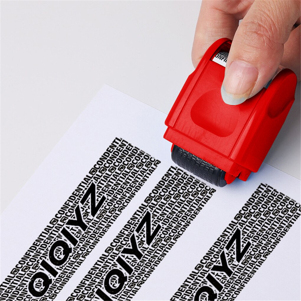 Manual Roller Stamp ID Protection Confidential Guard Information Data Identity Address Blocker Identity Anti-Theft Smear Stamp