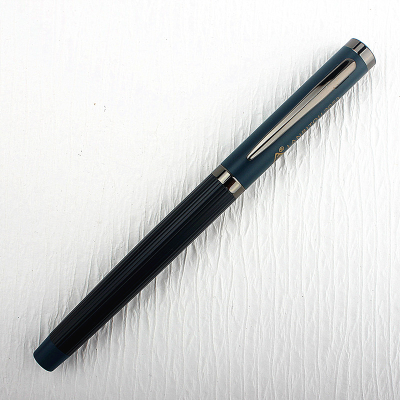 LANBITOU-pluma estilográfica de Metal forestal EF/F/M/doblada, hermosa textura de árbol, excelente escritura, bolígrafo de oficina de negocios: Morado / EF